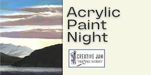 Painting with Patrice at the Creative Jam: LAKE SARANAC in Acrylics!