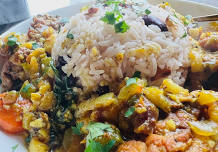 Jamaican Chicken Curry w/Rice and Peas