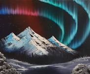 Bob Ross Northern Lights with Mountains – LEOMINSTER