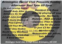 Brimington Soul Club. Sunday Afternoon soul