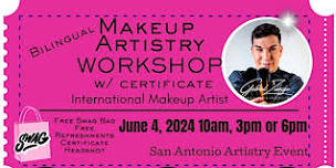 Earn your Certificate: Makeup Artistry Workshop. 3 Classes Available