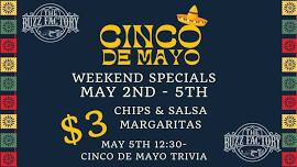 Cinco De Mayo Trivia & Food/Drink Specials @ The Buzz!