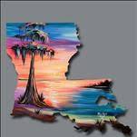 Louisiana Bright Sunset Bayou - Cutout