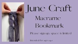 Macrame Bookmark - Adult Craft Night