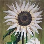 White Sunflowers on Green