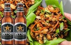 June Feature -Sapporo with Asian Lettuce Wraps