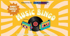 SUNDAY MUSIC BINGO NIGHT AT SOULFIRE BREWING