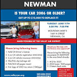 Vehicle Replacement Workshop- NEWMAN!