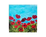 Poppy 10x10 Canvas Painting                                ⭐️ Grass Valley ⭐️