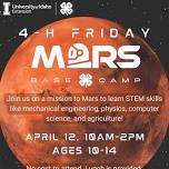 4-H Friday - Mars Base Camp