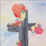 Rustic Floral Cross! CANVAS or WOOD +DIY Candle