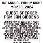 Family Night - Guest Speaker PGM Jan Giddens