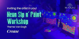 neon sip and paint (theme : van gogh)