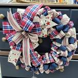 ALL RIBBON PATRIOTIC WREATH WORKSHOP WITH DONNA