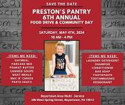 6th Annual Preston's Pantry Food Drive & Community Day