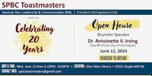 SPBC Toastmasters Open House & 20 Year Celebration