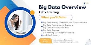 Big Data Overview 1 Day Training in Evansville, IN on Jun 21st, 2024