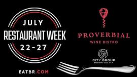 Restaurant Week at Proverbial Wine Bistro