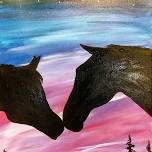 Horse Kiss at Sunset Paint & Sip