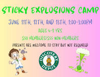 Stick Explosions Camp at Discovery Depot!