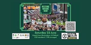 Coach from Shrewsbury & Telford to Restore Nature Now march in London