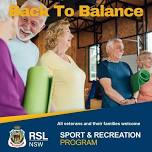 Old Bar Beach sub-Branch – Back to Balance: Falls Prevention Weekly Exercise Class