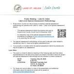 Lake St. Helen Lake Level Special Assessment Methodology Public Meeting