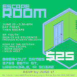 !!* SR Youth Supper + ESCAPE ROOM *!!