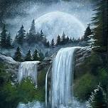 Moonlight Falls Canvas Paint Night