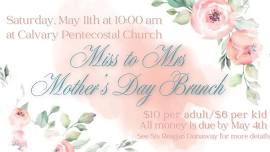 Miss To Mrs Mother’s Day Brunch