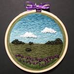 Landscape embroidery workshop with Happy Hoops