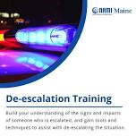 NAMI Maine De-escalation training for 1st responders.