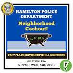 Hamilton Police Department Neighborhood Cookout - Taft Place/Governor's Hill