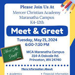 Mercer Christian Academy – Maranatha campus – Meet & Greet