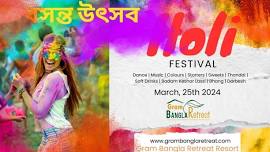 Holi Celebration at Gram Bangla Retreat Kolkata