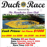 15th Annual Duck Race - Manchester Lions Club - Race Time is 2PM