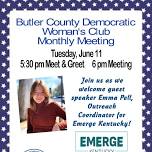 Butler County Democratic Woman's Club Monthly Meeting, featuring Emma Pell with Emerge Kentucky