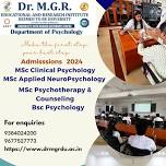 Admission 2024 MSc Clinical Psychology, MSc Applied Neuropsychology, MSc Psychotherapy & Counseling