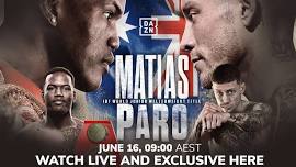 MATIAS VS PARO  IBF World Junior Welterweight Title