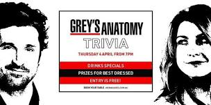 GREY'S ANATOMY TRIVIA NIGHT