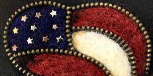 Needle Felting: Flag Heart