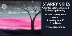 STARRY SKIES - A Winter Solstice Inspired Paint & Sip Evening