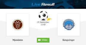 Mjondalen If vs. Kongsvinger Il Fotball