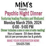 Psychic night dinner in Roslyn