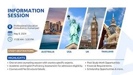 Information Session - Study in Australia | USA | UK | Thailand