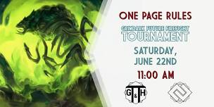 One Page Rules: Grimdark Future Firefight Tournament