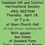 Vankleek Hill and District Horticultural Society Meeting