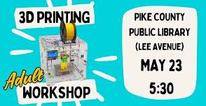 3D Printing Workshop (Adults)