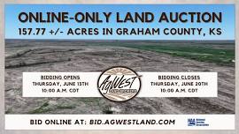 ONLINE-ONLY LAND AUCTION – 157.77 +/- ACRES IN GRAHAM COUNTY, KS