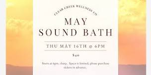 May Sound Bath at Clear Creek Wellness Co